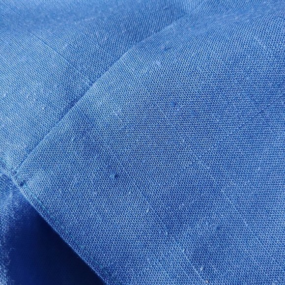 Vintage ILGWU Union Made Womens M Blazer Jacket Blue Cropped Ruffled Shoulders - Picture 10 of 11